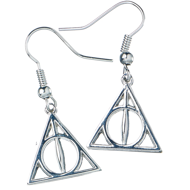 Sterling Silver Deathly Hallows Earrings