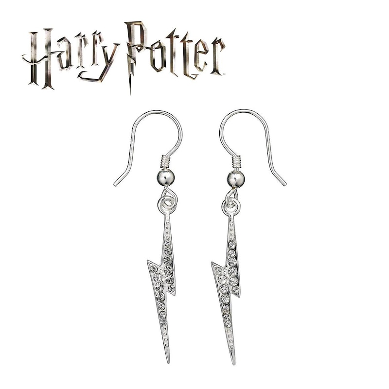 Main Image 1 of Harry Potter Lightning Bolt Drop Earrings