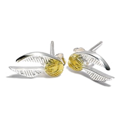 Harry Potter Sterling Silver Golden Snitch Stud Earrings
