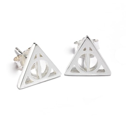 Harry Potter Sterling Silver Deathly Hallows Stud Earrings