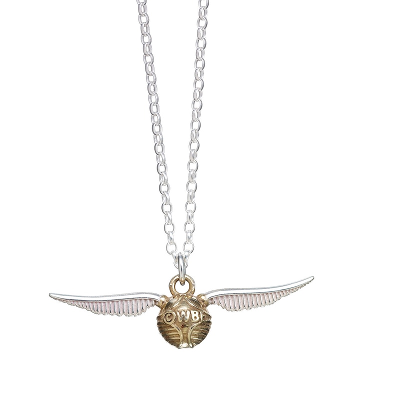 Main Image 1 of Harry Potter Sterling Silver Golden Snitch Necklace