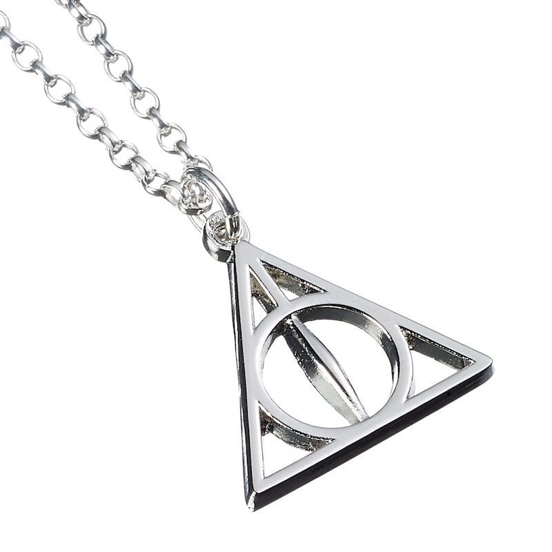 Harry Potter Silver Deathly Hallows Necklace