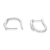 Thumbnail Image 2 of 9ct White Gold 0.10ct Diamond Twist Hoop Earrings