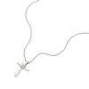 Thumbnail Image 2 of 9ct White Gold Diamond Cross Pendant Necklace