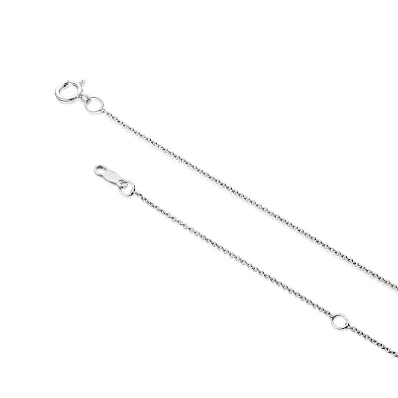 Main Image 3 of 9ct White Gold Diamond Cross Pendant Necklace