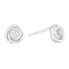 Thumbnail Image 1 of Sterling Silver 0.10ct Diamond Knot Stud Earrings