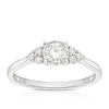 Thumbnail Image 1 of 9ct White Gold 0.40ct Diamond Trefoil Solitaire Ring