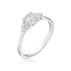 Thumbnail Image 2 of 9ct White Gold 0.40ct Diamond Trefoil Solitaire Ring