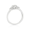 Thumbnail Image 3 of 9ct White Gold 0.40ct Diamond Trefoil Solitaire Ring