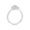 Thumbnail Image 3 of 9ct White Gold 0.50ct Diamond Emerald Double Halo Ring