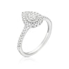 Thumbnail Image 2 of 9ct White Gold 0.40ct Diamond Pear Double Halo Ring
