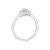 Thumbnail Image 3 of 9ct White Gold 0.40ct Diamond Pear Double Halo Ring