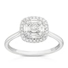 Thumbnail Image 1 of 9ct White Gold 0.25ct Diamond Cushion Cluster Ring