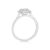 Thumbnail Image 3 of 9ct White Gold 0.25ct Diamond Cushion Cluster Ring