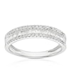 Thumbnail Image 1 of 9ct White Gold 0.33ct Diamond Baguette & Round Eternity Ring