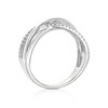 Thumbnail Image 3 of 9ct White Gold 0.25ct Diamond Crossover Eternity Ring