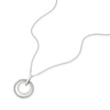 Thumbnail Image 2 of 9ct White Gold 0.10ct Diamond Circle Pendant Necklace