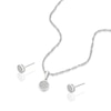 Thumbnail Image 2 of Sterling Silver 0.17ct Diamond Round Cluster Jewellery Set