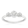 Thumbnail Image 1 of 9ct White Gold 0.25ct Diamond Trilogy Cluster Ring