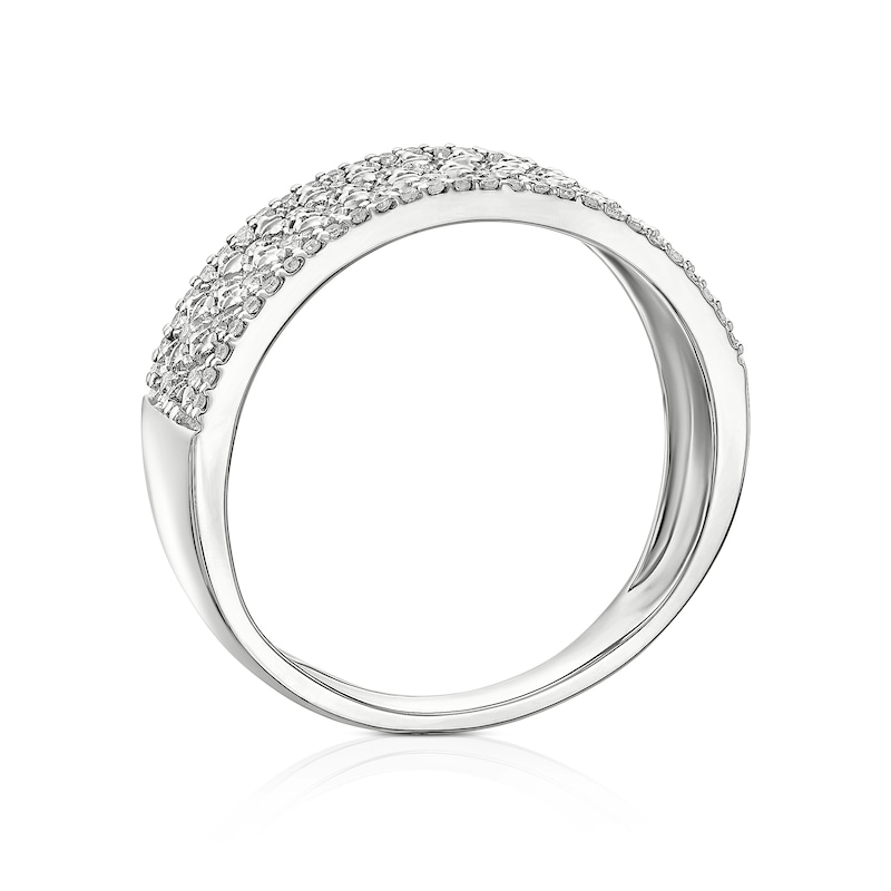 Main Image 3 of 9ct White Gold 0.20ct Diamond Wide Eternity Ring