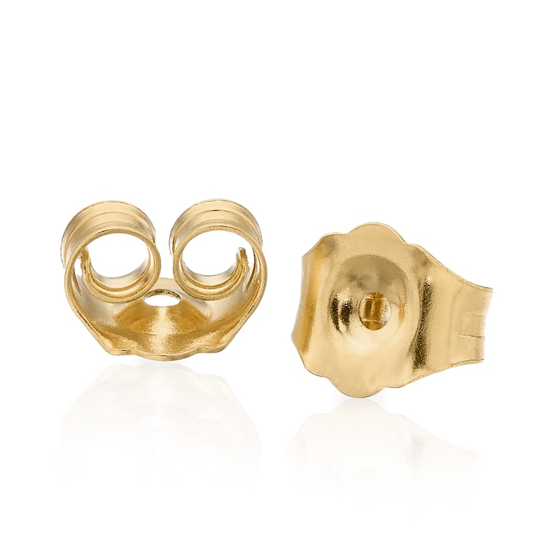 Main Image 2 of 9ct Yellow Gold Diamond & Garnet Stud Earrings