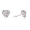 Thumbnail Image 1 of 9ct White Gold 0.20ct Diamond Heart Stud Earrings