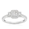 Thumbnail Image 1 of 9ct White Gold 0.33ct Diamond Trilogy Cluster Ring