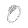 Thumbnail Image 2 of 9ct White Gold 0.33ct Diamond Trilogy Cluster Ring