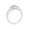 Thumbnail Image 3 of 9ct White Gold 0.33ct Diamond Trilogy Cluster Ring