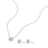 Thumbnail Image 2 of 9ct White Gold 0.33ct Diamond Floral Jewellery Set