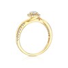 Thumbnail Image 3 of 9ct Yellow Gold 0.33ct Diamond Twisted Cushion Halo Ring
