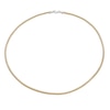 Thumbnail Image 2 of Sterling Silver & Yellow Gold Plated 16" Woven Chain