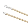 Thumbnail Image 3 of Sterling Silver & Yellow Gold Plated 16" Woven Chain