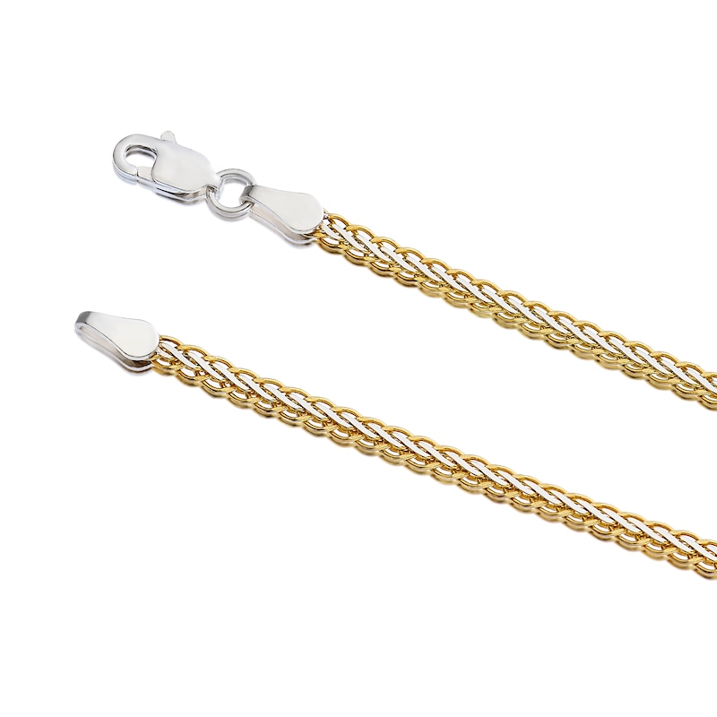 Main Image 3 of Sterling Silver & Yellow Gold Plated 16" Woven Chain