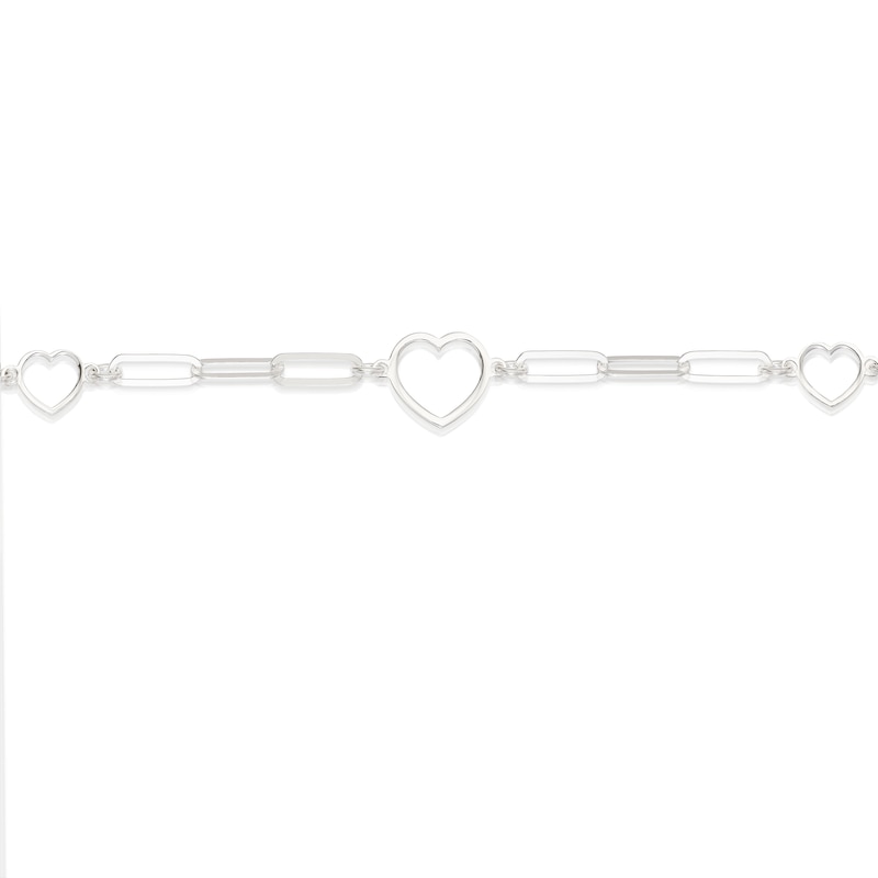 Main Image 2 of Sterling Silver Heart Detail Bracelet