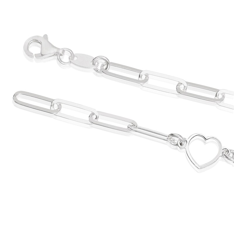 Main Image 3 of Sterling Silver Heart Detail Bracelet