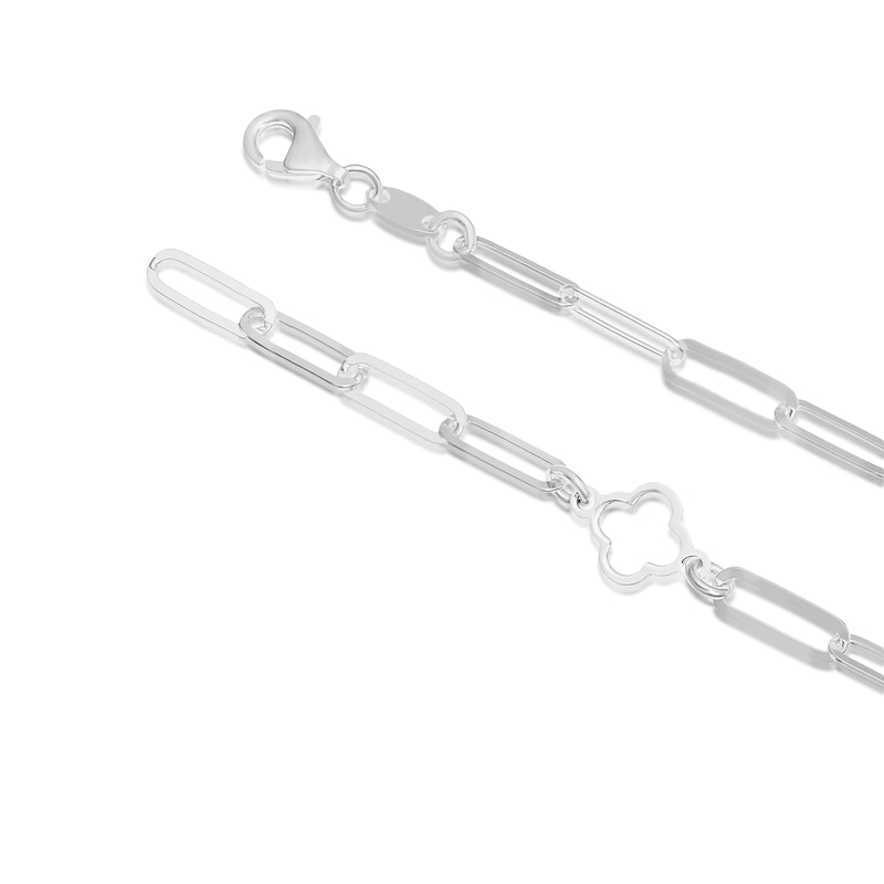 Main Image 3 of Sterling Silver Clover Detail Bracelet