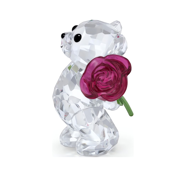 Main Image 2 of Swarovski Kris Bear 'A Rose With Love' Ornament