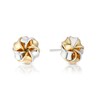Thumbnail Image 1 of Sterling Silver & 9ct Yellow Gold 8.5mm Flower Knot Stud Earrings