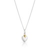Thumbnail Image 1 of Children's Sterling Silver & Yellow Gold Plated Heart Crown Pendant 14+2&quot; Necklace