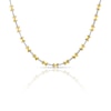 Thumbnail Image 1 of Sterling Silver & Yellow Gold Plated Cross Cubic Zirconia Necklace