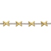 Thumbnail Image 2 of Sterling Silver & Yellow Gold Plated Cross Cubic Zirconia Bracelet