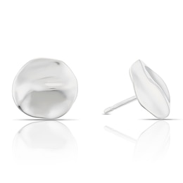 Sterling Silver Hammered Stud Earrings