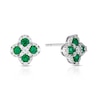 Thumbnail Image 1 of Sterling Silver Green Cubic Zirconia Clover Studs