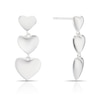 Thumbnail Image 1 of Sterling Silver 3 Heart Drop Earrings