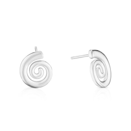 Sterling Silver Swirl Earrings