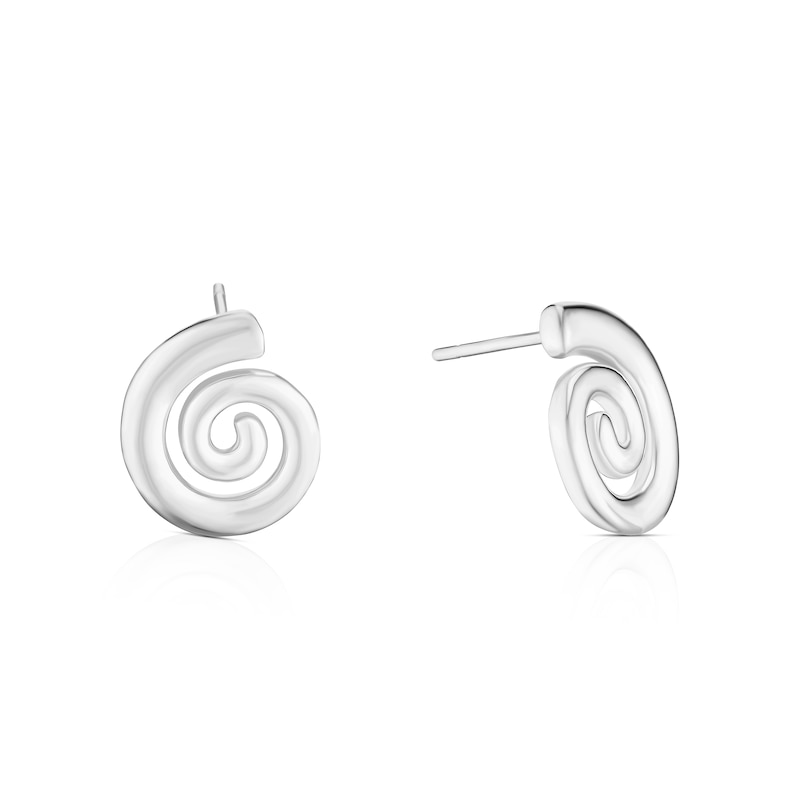 Main Image 1 of Sterling Silver Swirl Earrings