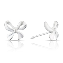 Sterling Silver Bow Earrings