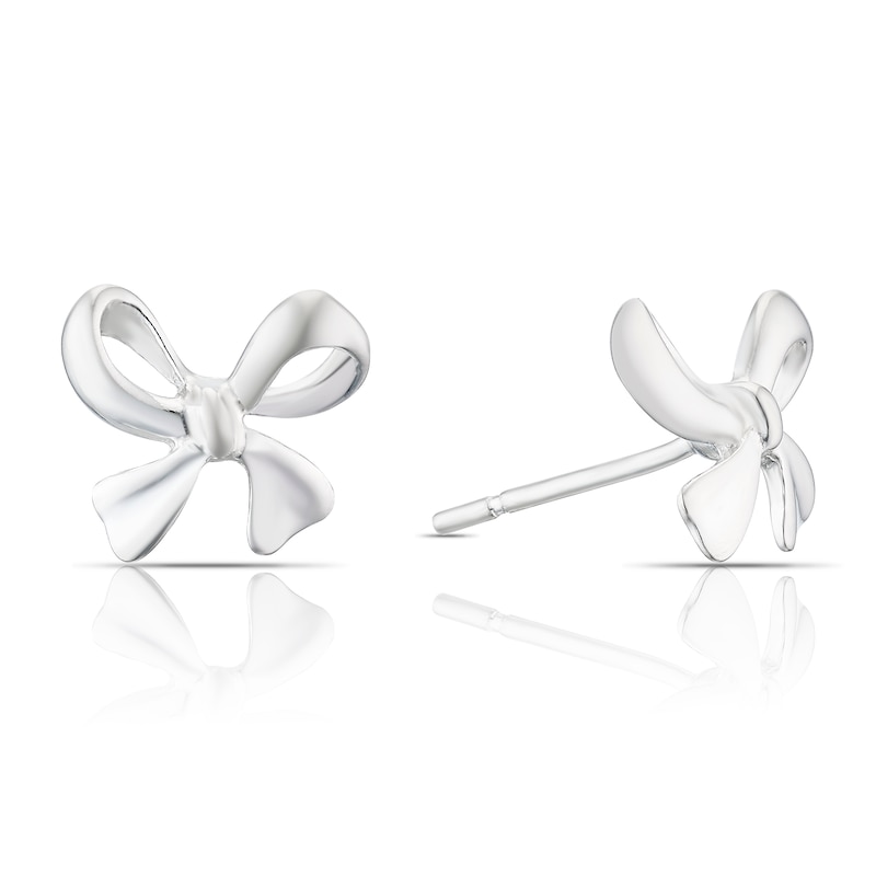 Main Image 1 of Sterling Silver Bow Earrings