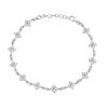 Thumbnail Image 1 of Sterling Silver Cubic Zirconia Flower Detail Bracelet